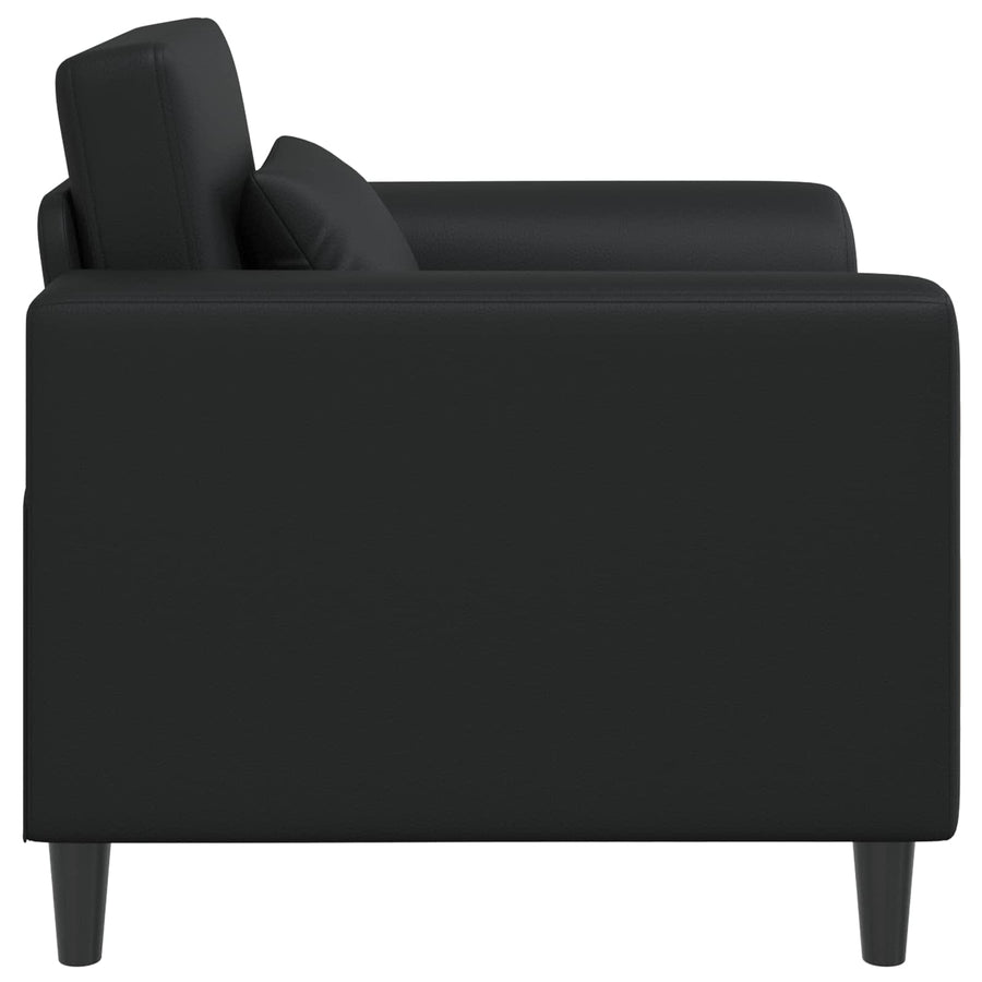 Fauteuil Zwart Kunstleer