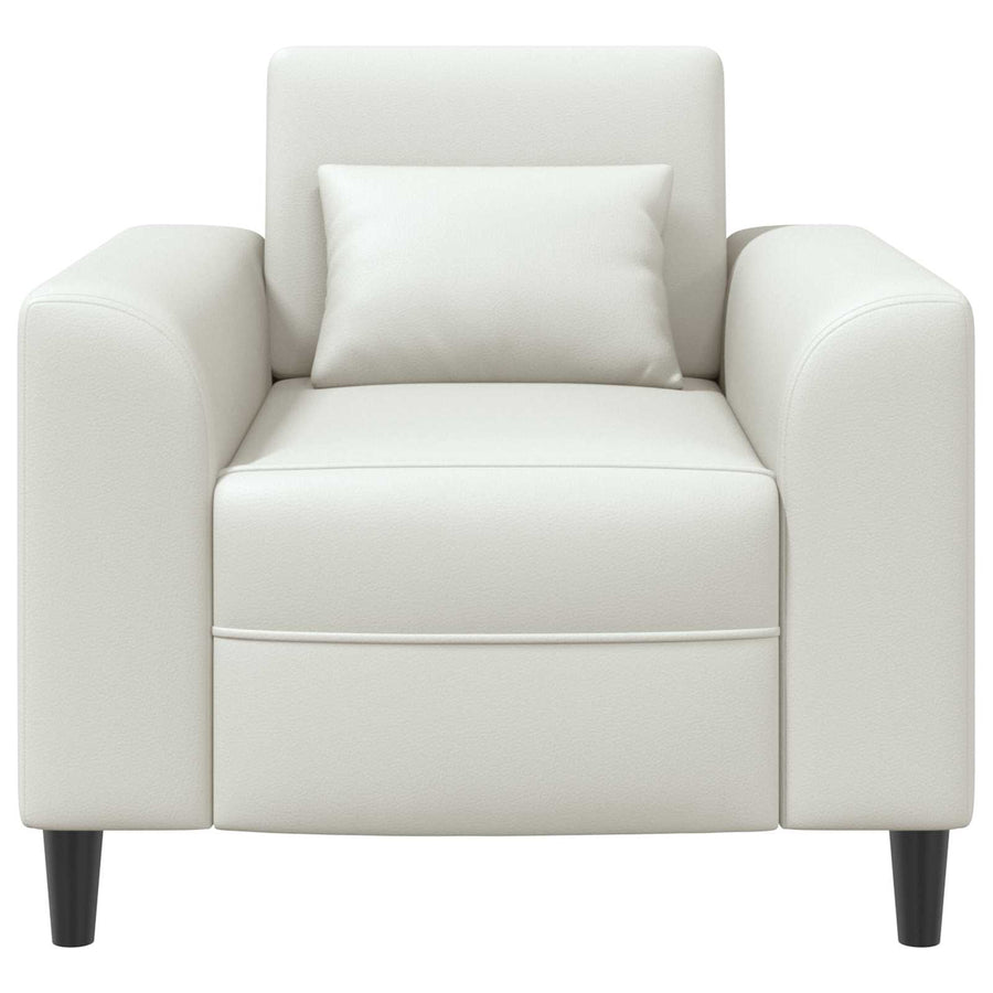 Fauteuil Wit Kunstleer