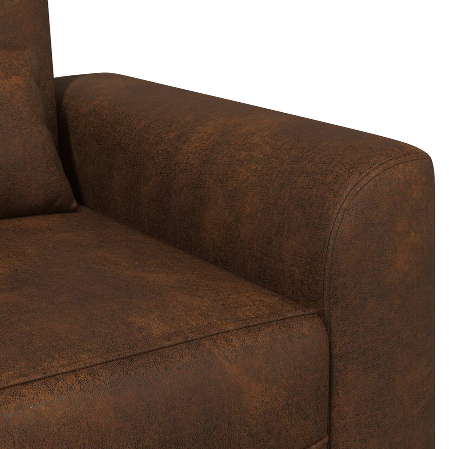 Fauteuil Bruin Nep Suede Leer