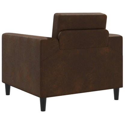 Fauteuil Bruin Nep Suede Leer