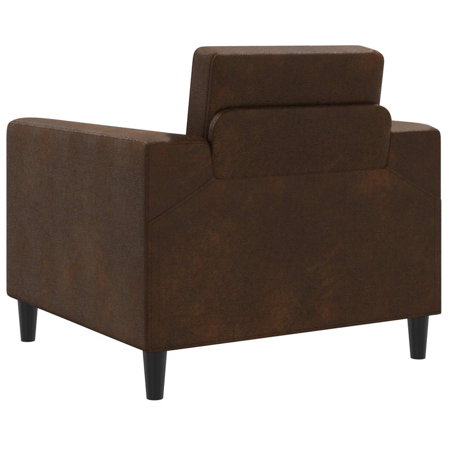 Fauteuil Bruin Nep Suede Leer