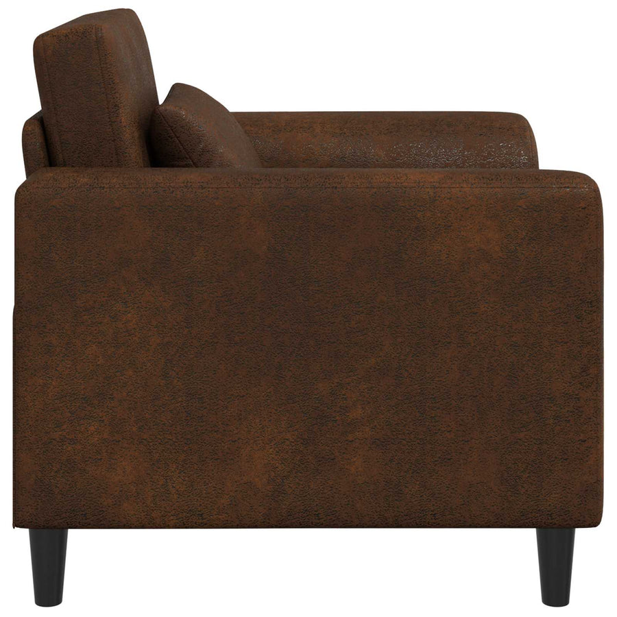 Fauteuil Bruin Nep Suede Leer