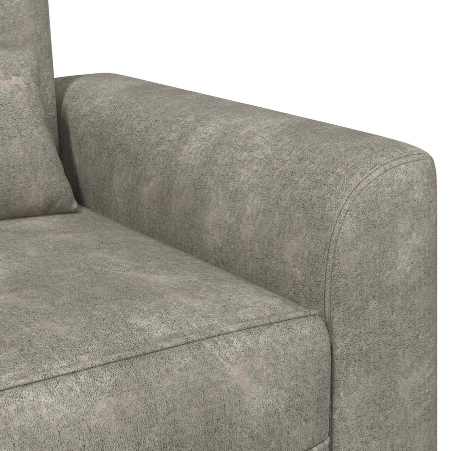 Fauteuil Lichtgrijs Nep Suede Leer