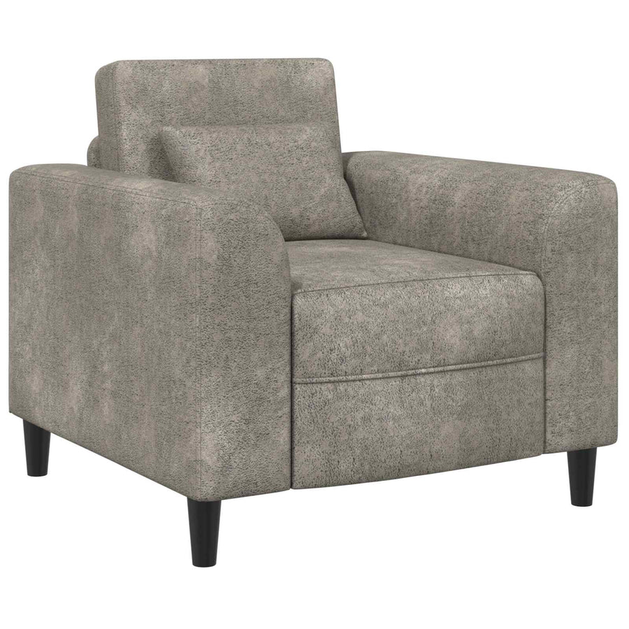 Fauteuil Lichtgrijs Nep Suede Leer