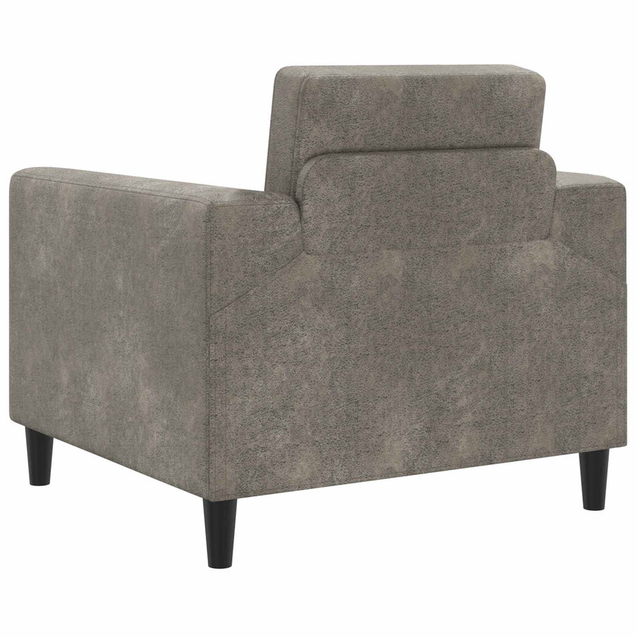 Fauteuil Lichtgrijs Nep Suede Leer