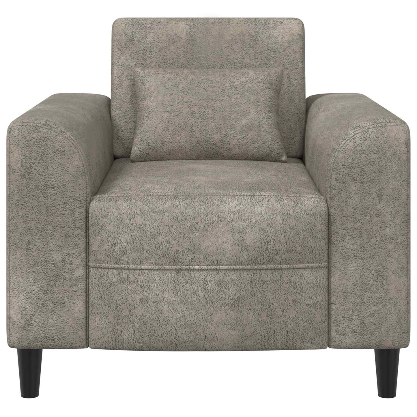 Fauteuil Lichtgrijs Nep Suede Leer