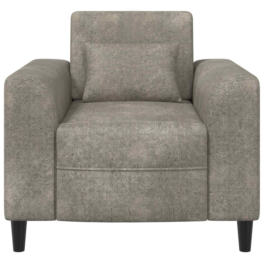 Fauteuil Lichtgrijs Nep Suede Leer