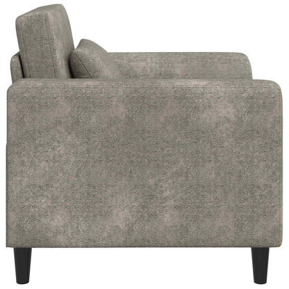 Fauteuil Lichtgrijs Nep Suede Leer