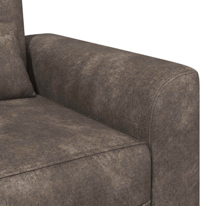 Fauteuil Donkergrijs Nep Suede Leer
