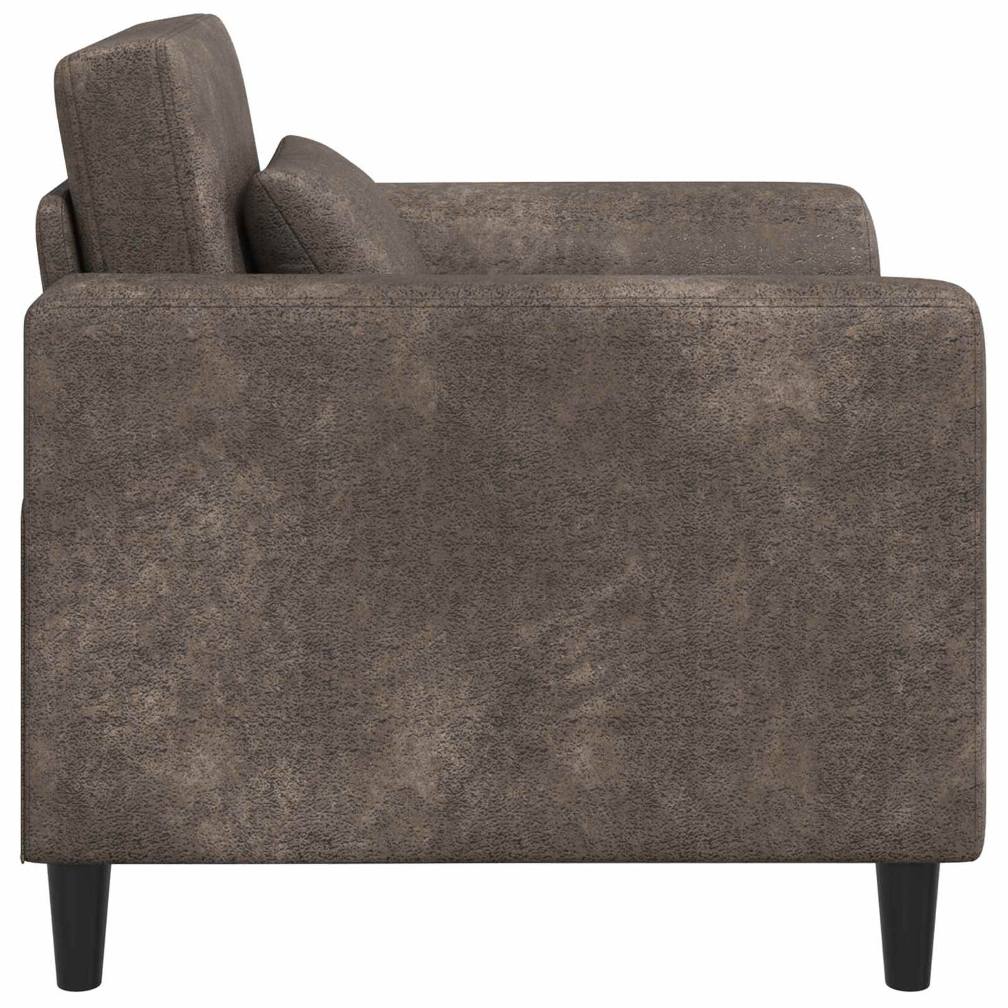 Fauteuil Donkergrijs Nep Suede Leer
