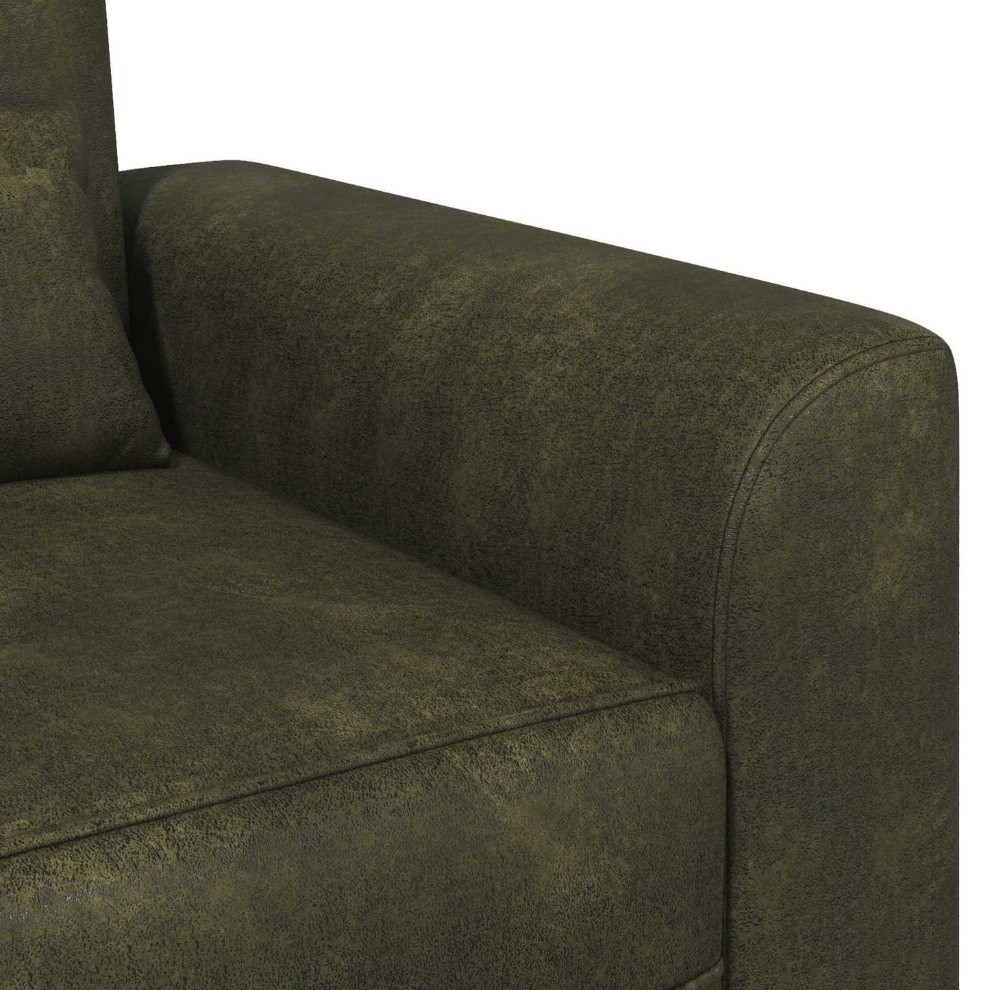 Fauteuil Legergroen Nep Suede Leer Leger groen