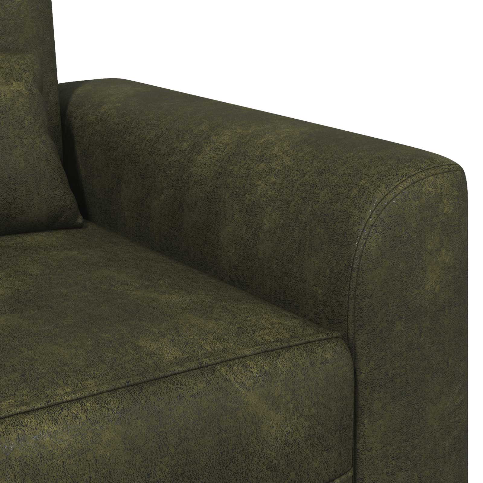 Fauteuil Legergroen Nep Suede Leer Leger groen