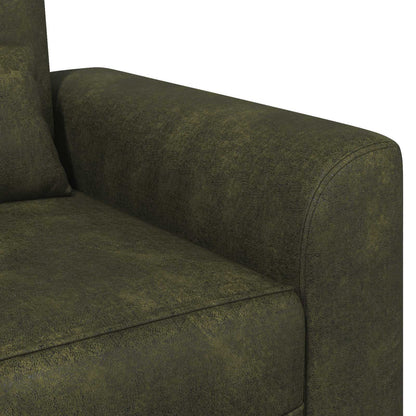 Fauteuil Legergroen Nep Suede Leer Leger groen