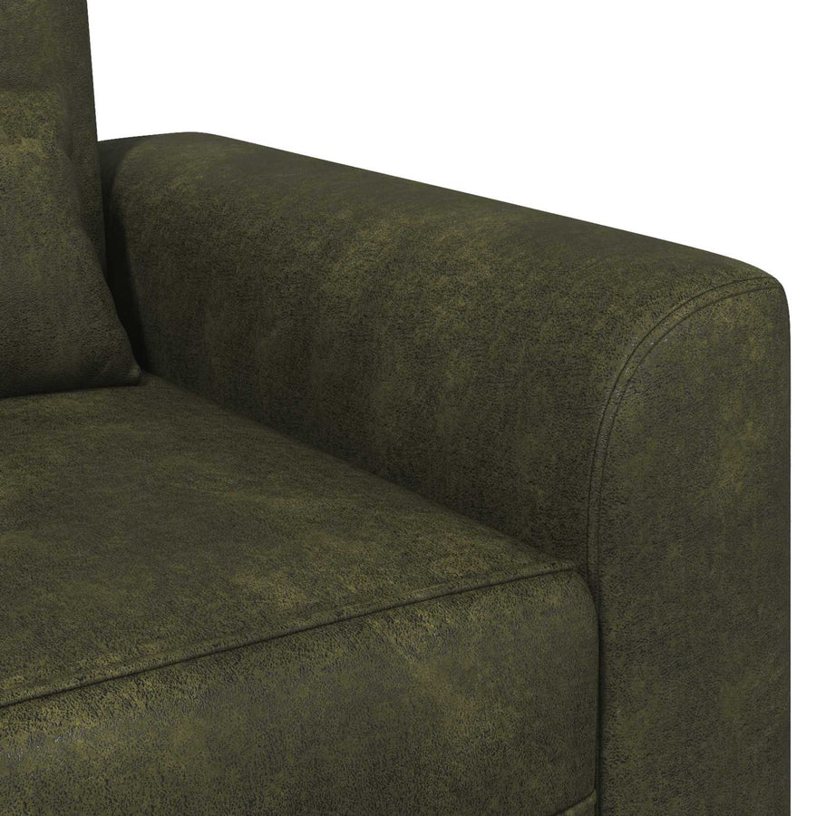 Fauteuil Legergroen Nep Suede Leer Leger groen