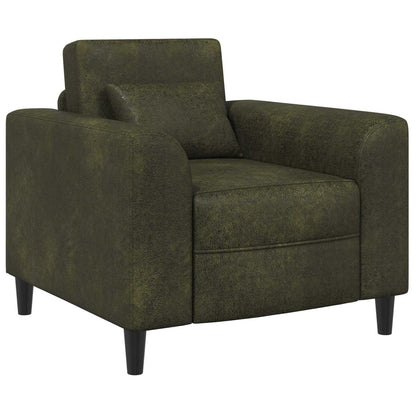Fauteuil Legergroen Nep Suede Leer Leger groen