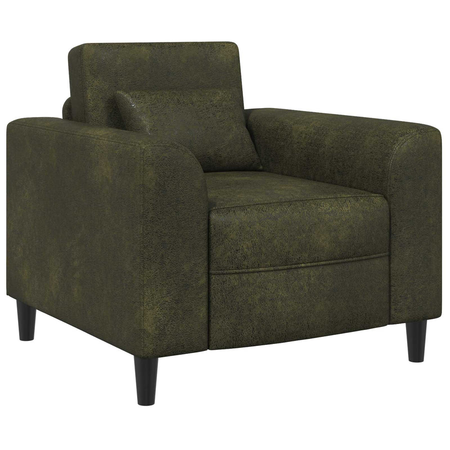 Fauteuil Legergroen Nep Suede Leer Leger groen