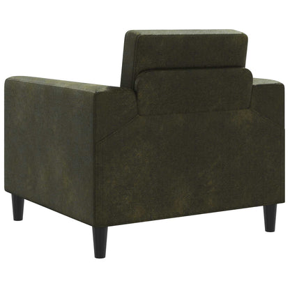 Fauteuil Legergroen Nep Suede Leer Leger groen