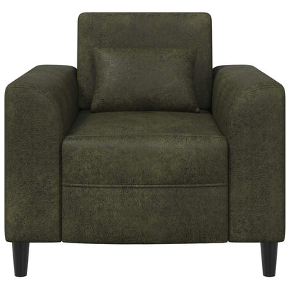 Fauteuil Legergroen Nep Suede Leer Leger groen