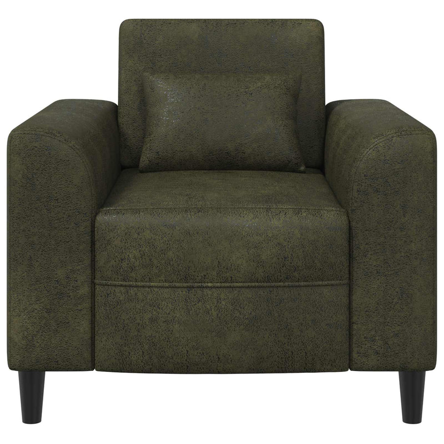 Fauteuil Legergroen Nep Suede Leer Leger groen