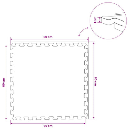 Vloermatten 40 Pcs 14,4 M² Eva Schuim 40