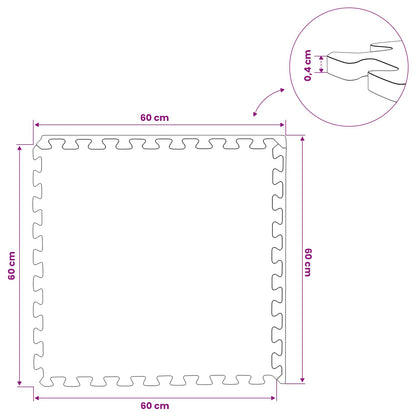 Vloermatten 40 Pcs 14,4 M² Eva Schuim 40