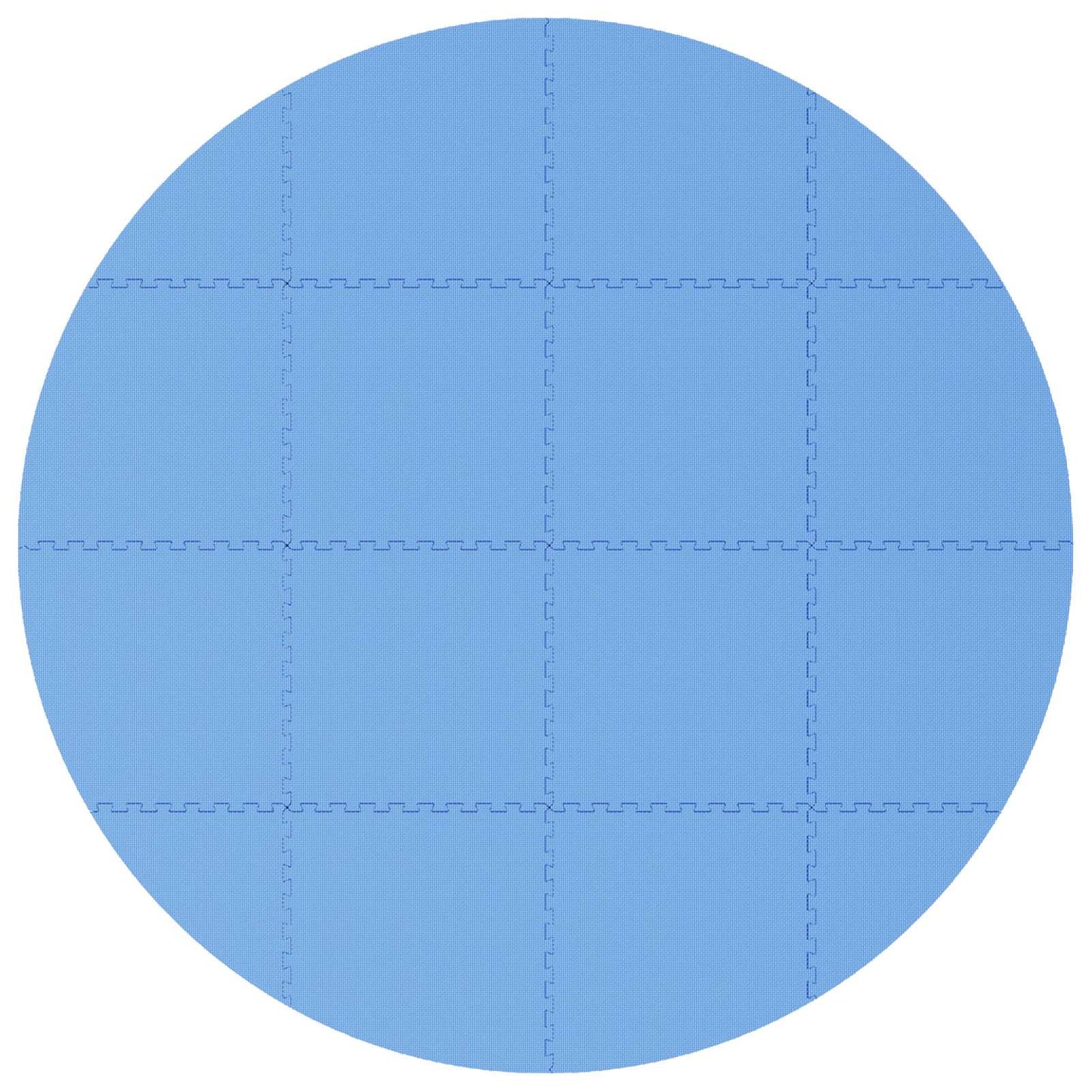 Zwembad Grondmat 16 st Ø 235 cm Rond EVA Schuim Blauw