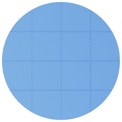 Zwembad Grondmat 16 st Ø 235 cm Rond EVA Schuim Blauw