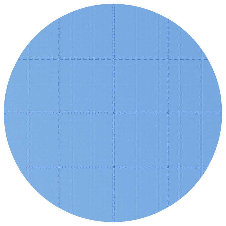 Zwembad Grondmat 16 st Ø 235 cm Rond EVA Schuim Blauw