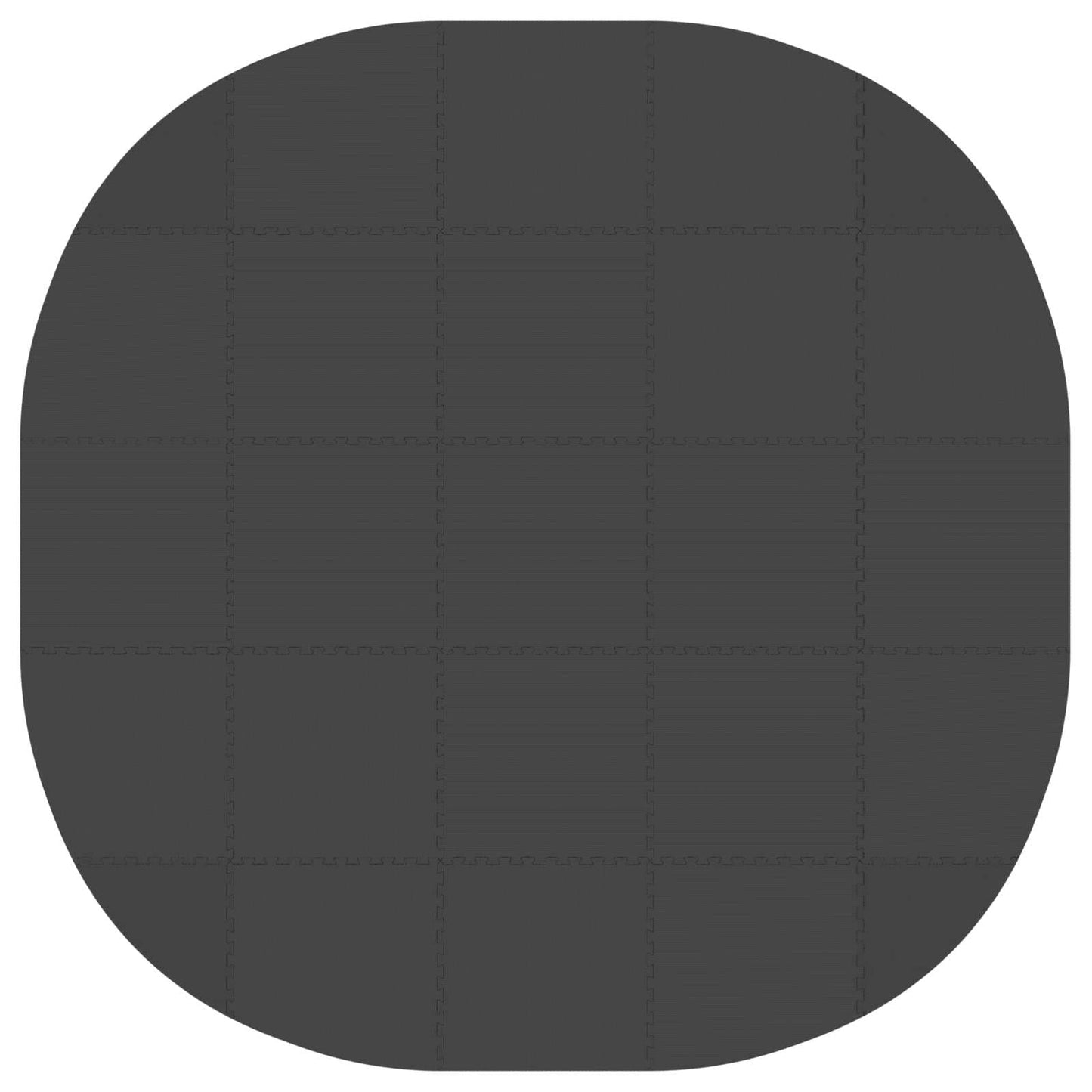 Zwembad Grondmat 25 st Ø 292 cm Rond EVA Schuim Zwart