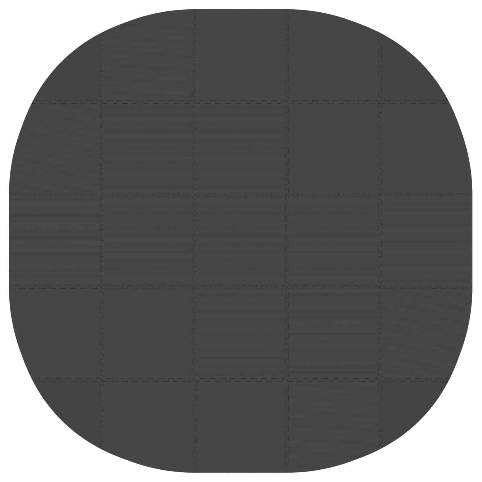 Zwembad Grondmat 25 st Ø 292 cm Rond EVA Schuim Zwart