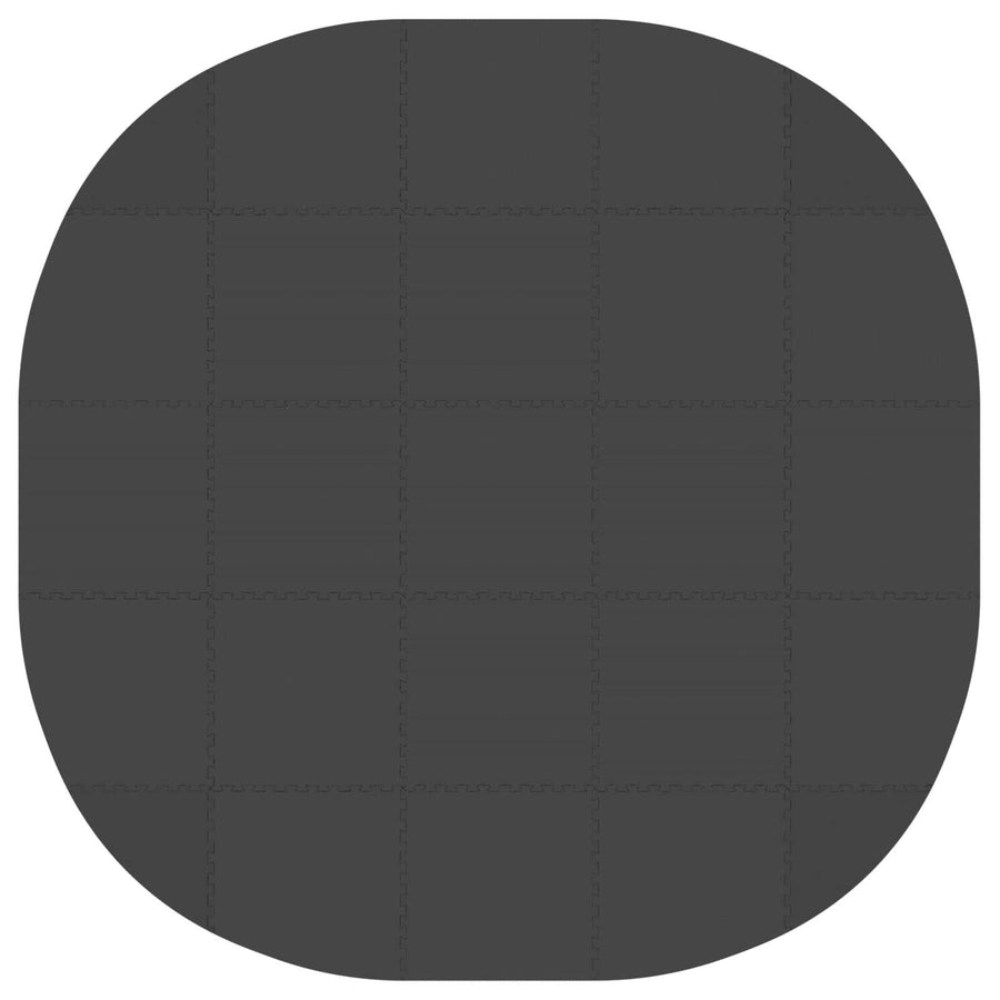 Zwembad Grondmat 25 st Ø 292 cm Rond EVA Schuim Zwart