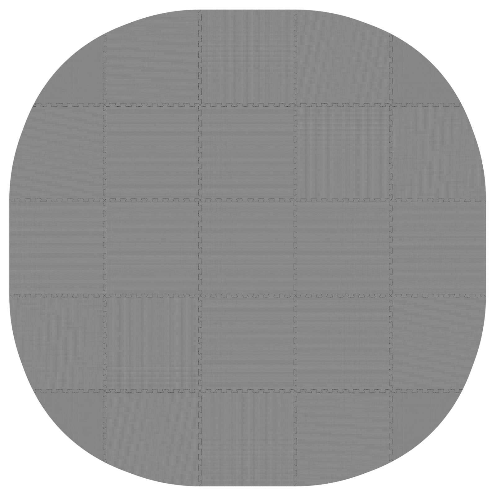 Zwembad Grondmat 25 st Ø 292 cm Rond EVA Schuim Grijs