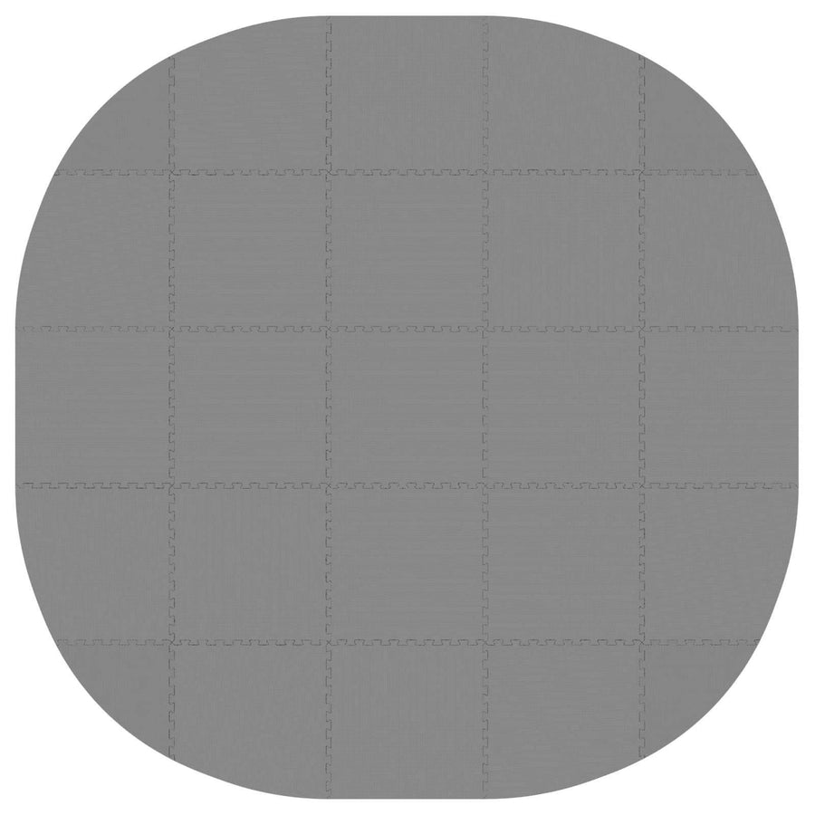 Zwembad Grondmat 25 st Ø 292 cm Rond EVA Schuim Grijs