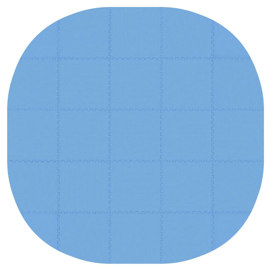 Zwembad Grondmat 25 st Ø 292 cm Rond EVA Schuim Blauw