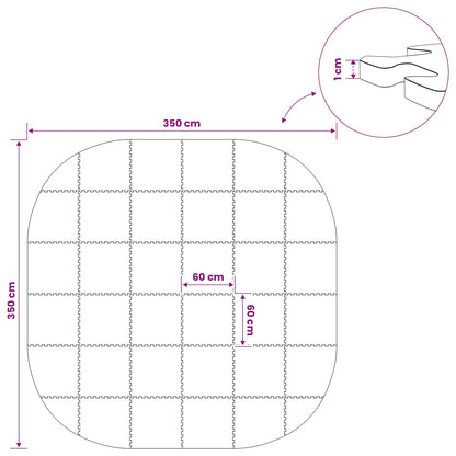 Zwembad Grondmat 36 st Ø 350 cm Rond EVA Schuim Grijs