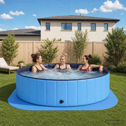 Zwembad Grondmat 36 st Ø 350 cm Rond EVA Schuim Blauw