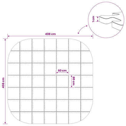 Zwembad Grondmat 49 st Ø 408 cm Rond EVA Schuim Grijs