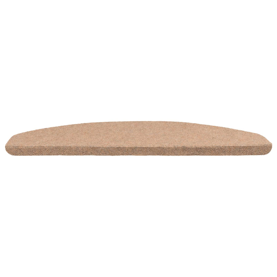Zelfklevende Trapmatten Halfrond 15 st Beige 80 x 28 x 3,5 cm