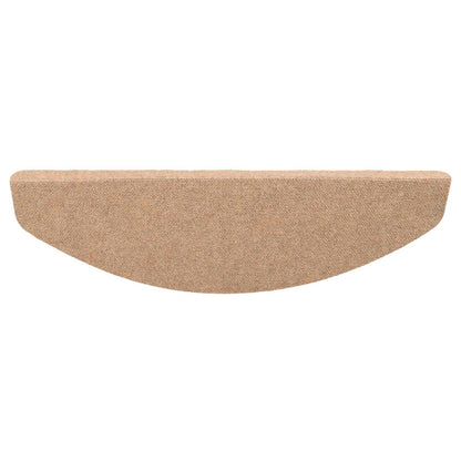 Zelfklevende Trapmatten Halfrond 15 st Beige 80 x 28 x 3,5 cm