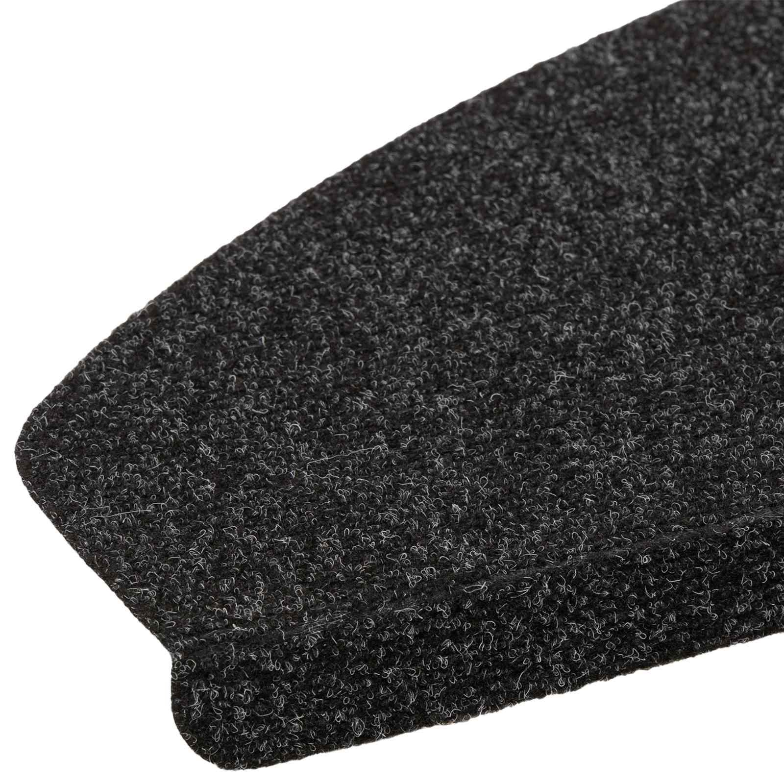 Zelfklevende Trapmatten Halfrond 15 pcs Zwart 80 x 28 x 3,5 cm