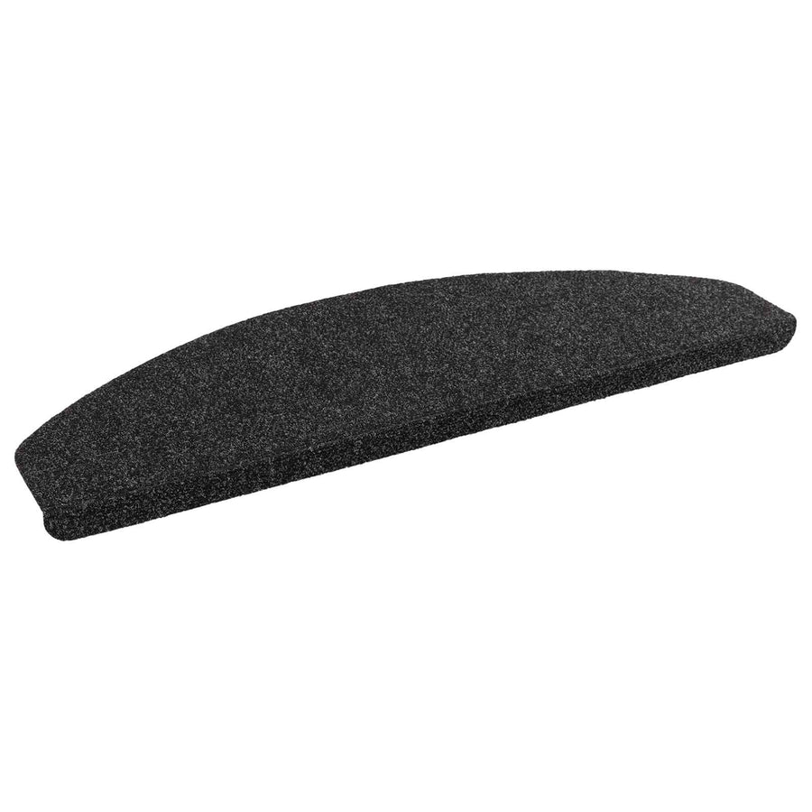 Zelfklevende Trapmatten Halfrond 15 pcs Zwart 80 x 28 x 3,5 cm
