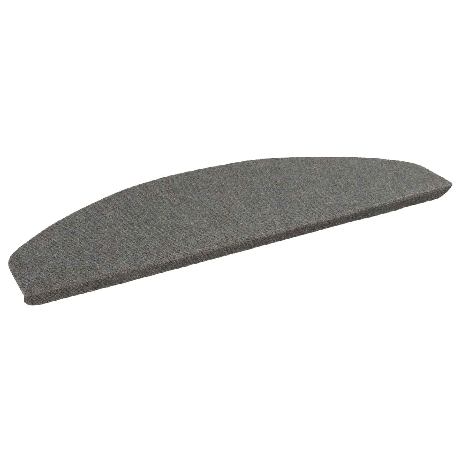Zelfklevende Trapmatten Halfrond 15 pcs Grijs 80 x 28 x 3,5 cm