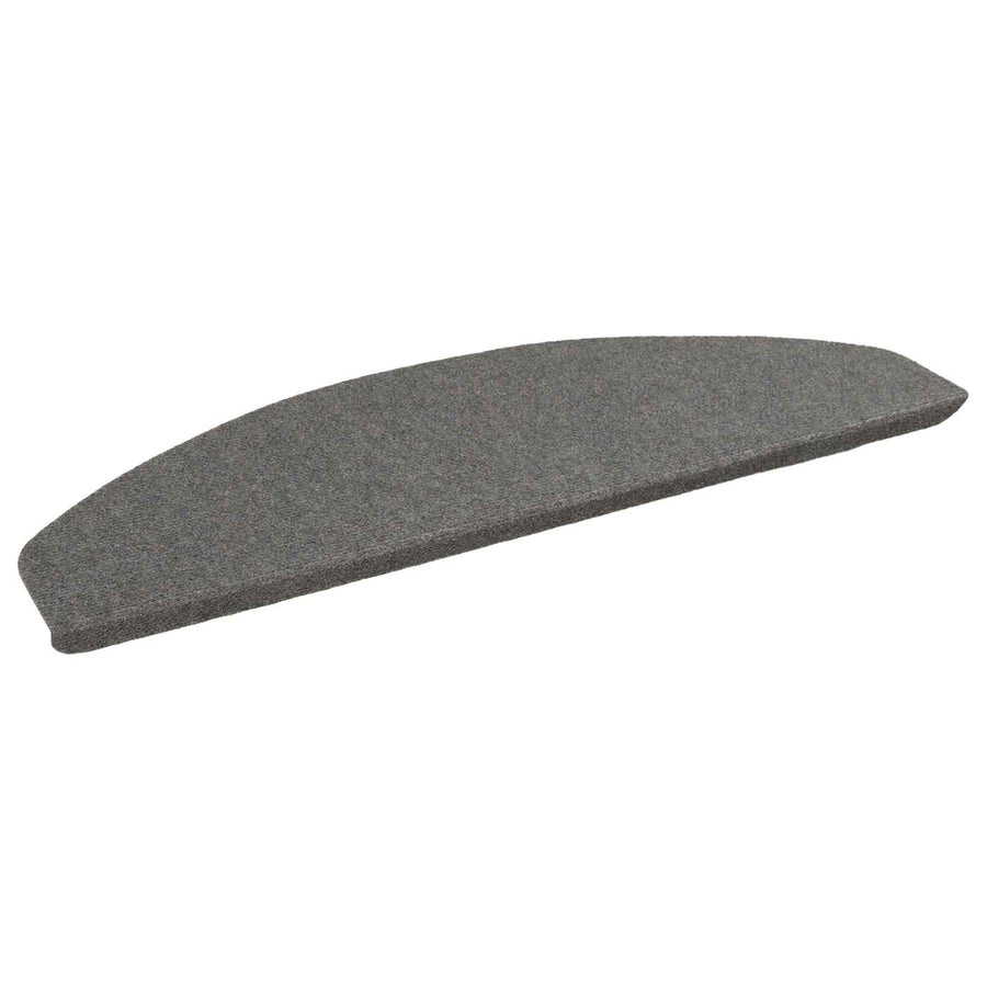Zelfklevende Trapmatten Halfrond 15 pcs Grijs 80 x 28 x 3,5 cm