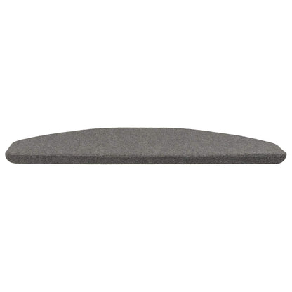 Zelfklevende Trapmatten Halfrond 15 pcs Grijs 80 x 28 x 3,5 cm