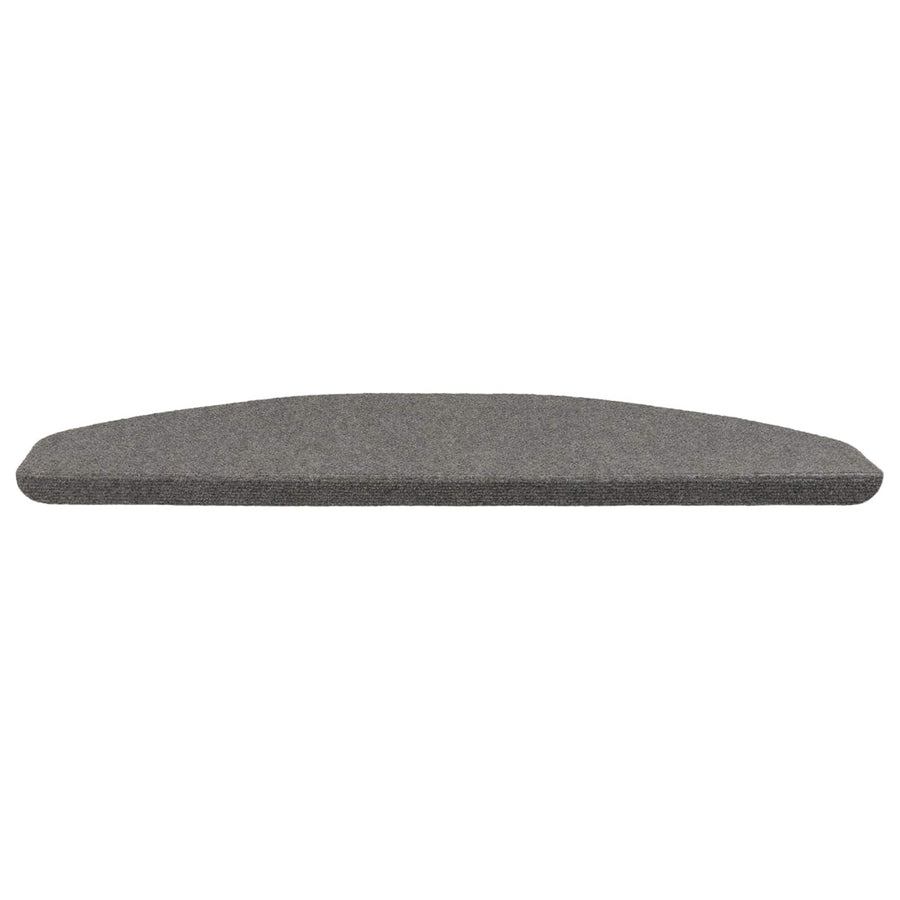 Zelfklevende Trapmatten Halfrond 15 pcs Grijs 80 x 28 x 3,5 cm