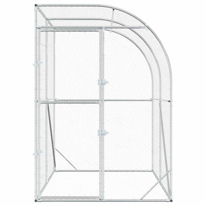Kippenhok zilver 200 x 200 x 215 cm Gegalvaniseerd staal