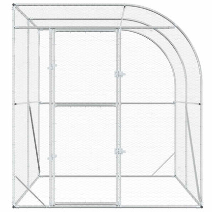 Kippenhok zilver 200 x 200 x 215 cm Gegalvaniseerd staal