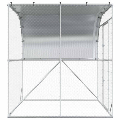 Kippenhok zilver 200 x 200 x 215 cm Gegalvaniseerd staal