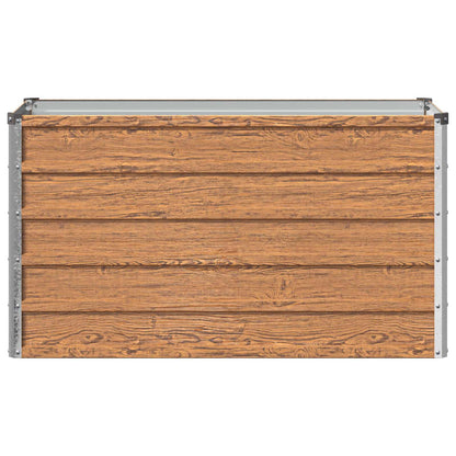 Verhoogd Tuinbed Houtbruin 100 x 40 x 55 cm koudgewalst staal