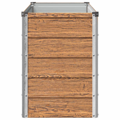 Verhoogd Tuinbed Houtbruin 100 x 40 x 55 cm koudgewalst staal